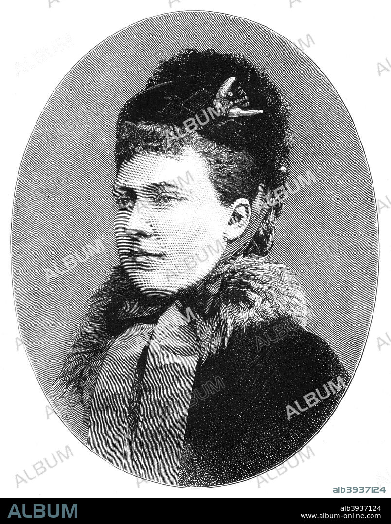 Princess Helena (1846-1923). Helena Augusta Victoria, daughter of Queen Victoria, married Prince Christian of Schleswig-Holstein and was thereafter known as Princess Christian of Schleswig-Holstein. Engraving from a photograph. Illustration from The Life & Times of Queen Victoria, by Robert Wilson, Vol III.