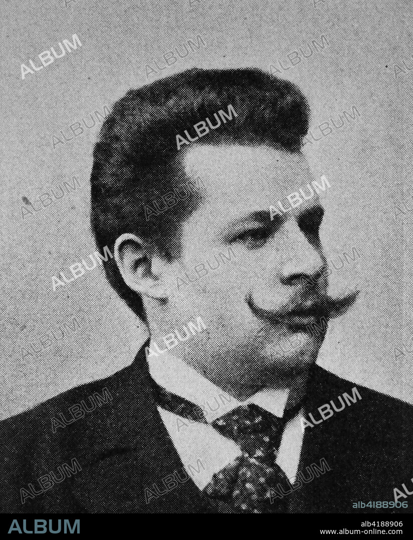 Carl Ludwig Schleich, 1859-1922- a German surgeon and writer. He is best known for his contribution to clinical anesthesia, reproduction photo from the year 1895, digital improved.