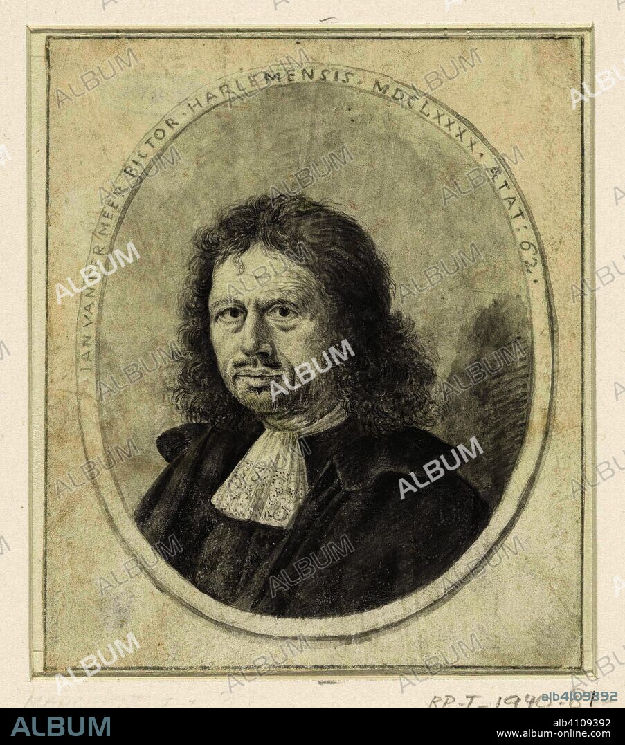 Portrait of Johannes van der Meer the Elder. Draughtsman: anonymous. Dating: 1690. Measurements: h 103 mm × w 87 mm.