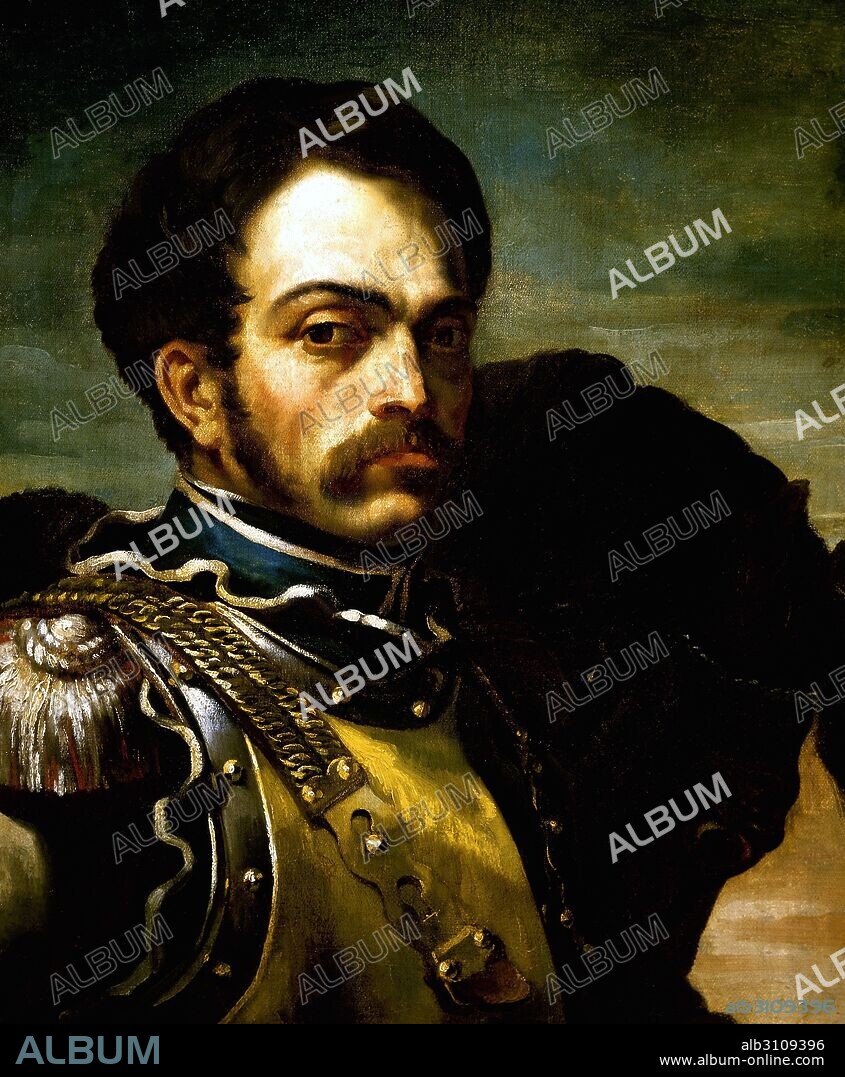 THÉODORE GÉRICAULT. Retrato de un oficial de carabineros.