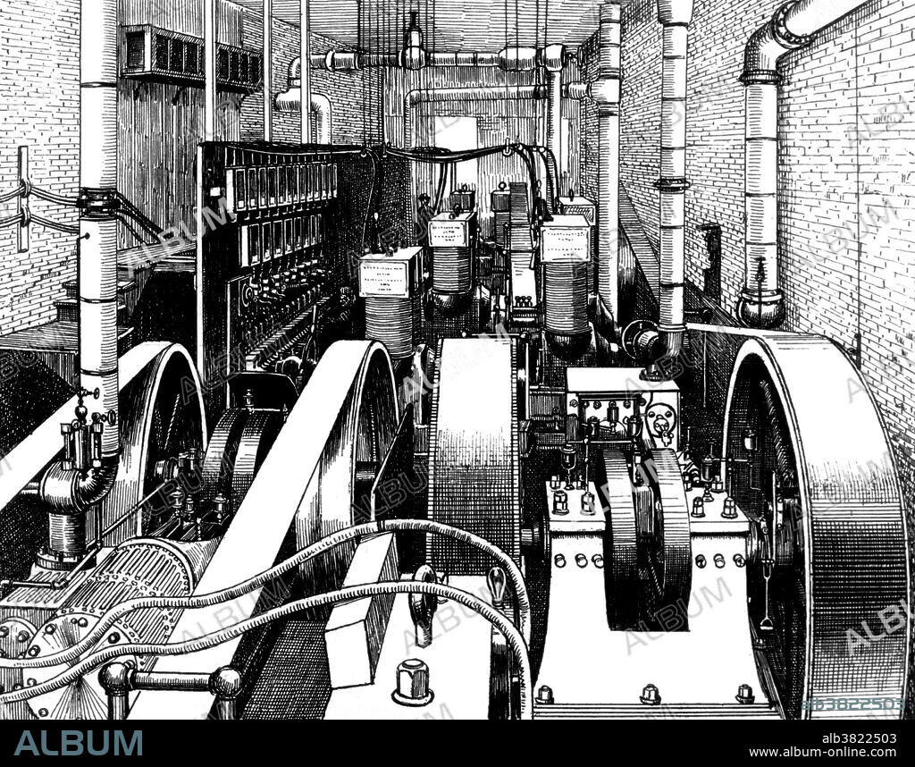 Pearl Street Station was the first central power plant in the United States. It was located at 255-257 Pearl Street in Manhattan on a site measuring 50 by 100 feet and fired by coal. It started generating electricity in 1882, serving an initial load of 400 lamps with 82 customers. By 1884, it was serving 508 customers with 10,164 lamps. The station was built by the Edison Illuminating Company and powered by custom-made Porter-Allen high-speed steam engines designed to provide 175 horsepower at 700 rpm, but were removed and replaced with new engines from Armington & Sims that proved to be much more suitable for Edison's dynamos. Pearl Street Station was also the world's first cogeneration plant. While the steam engines provided grid electricity, Edison made use of the thermal byproduct by distributing steam to local manufacturers, and warming nearby buildings on the same Manhattan block. The station burned down in 1890, destroying all but one dynamo.