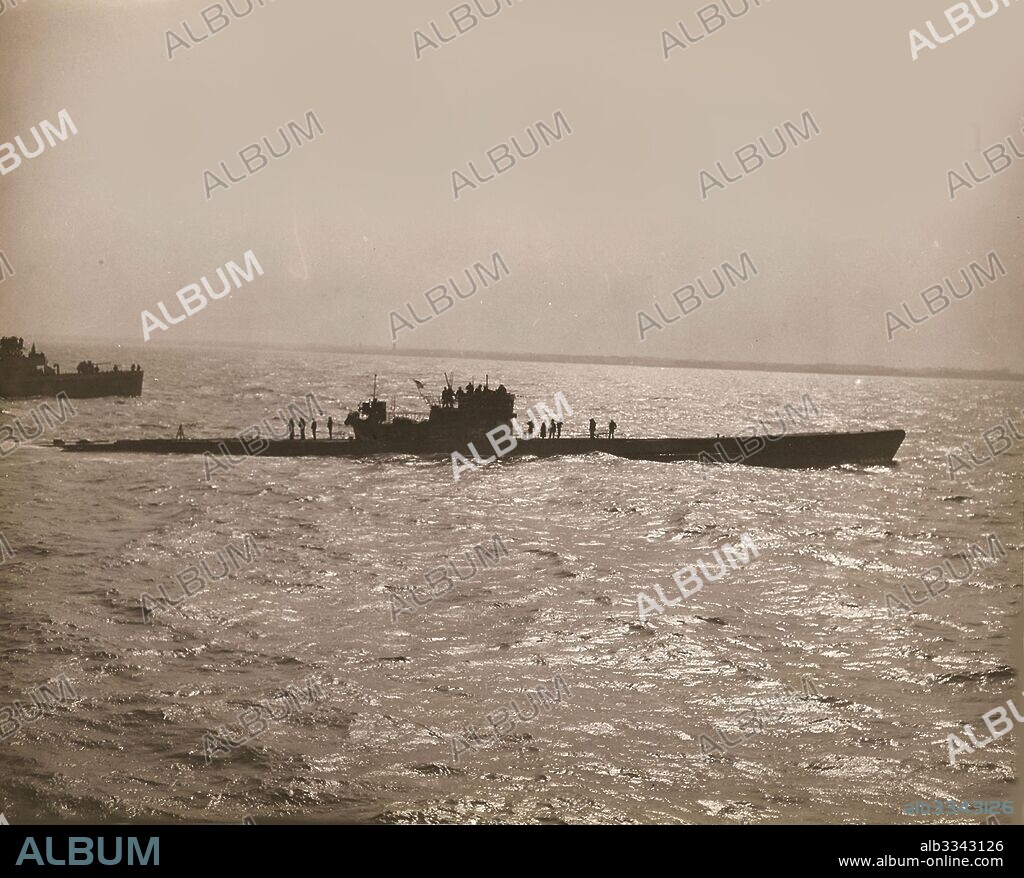 ANONYMOUS. Captured German U-234 U-Boat in Portsmouth, New Hampshire, May 1945.