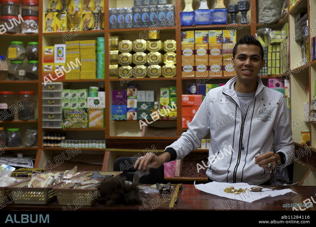 A small shop in the suk in the medina of Tripoli, Libya, North Africa, Africa.