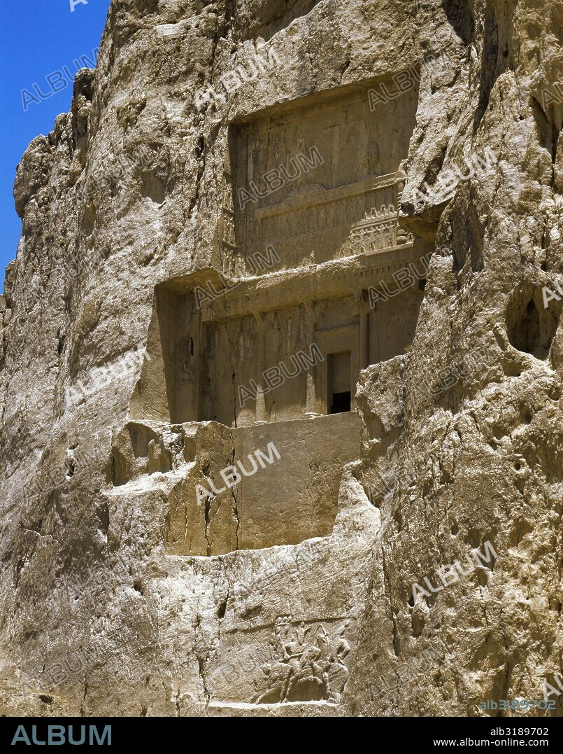 Artaxerxes I of Persia from 466 -426 BC. Tomb of Artaxerxes I at Naqsh-e Rustam, Iran. Achaemenid Empire.
