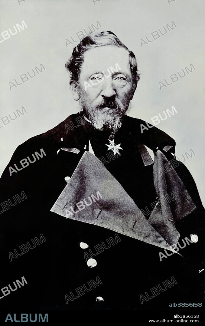 Historical photography, portrait of Karl Konstantin Albrecht Leonhard Graf von Blumenthal, 1810-1900, Prussian officer, Field Marshal in the Franco-Prussian War or Franco-German War, 1870-71.
