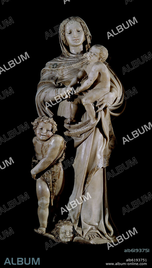 BARTOLOME ORDOÑEZ (1480-1520). VIRGEN CON NIÑO Y SAN JUANITO.