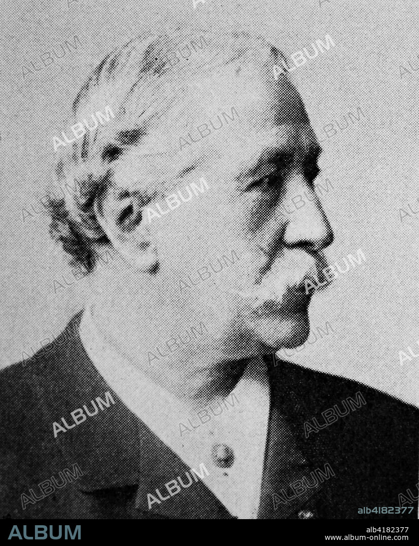 Josef Durm, February 14, 1837, in Karlsruhe - April 3, 1919, was a German architect of historicism, construction researcher, builder, and university lecturer, Reproduction of a photo/image from the year 1890, digital improved.