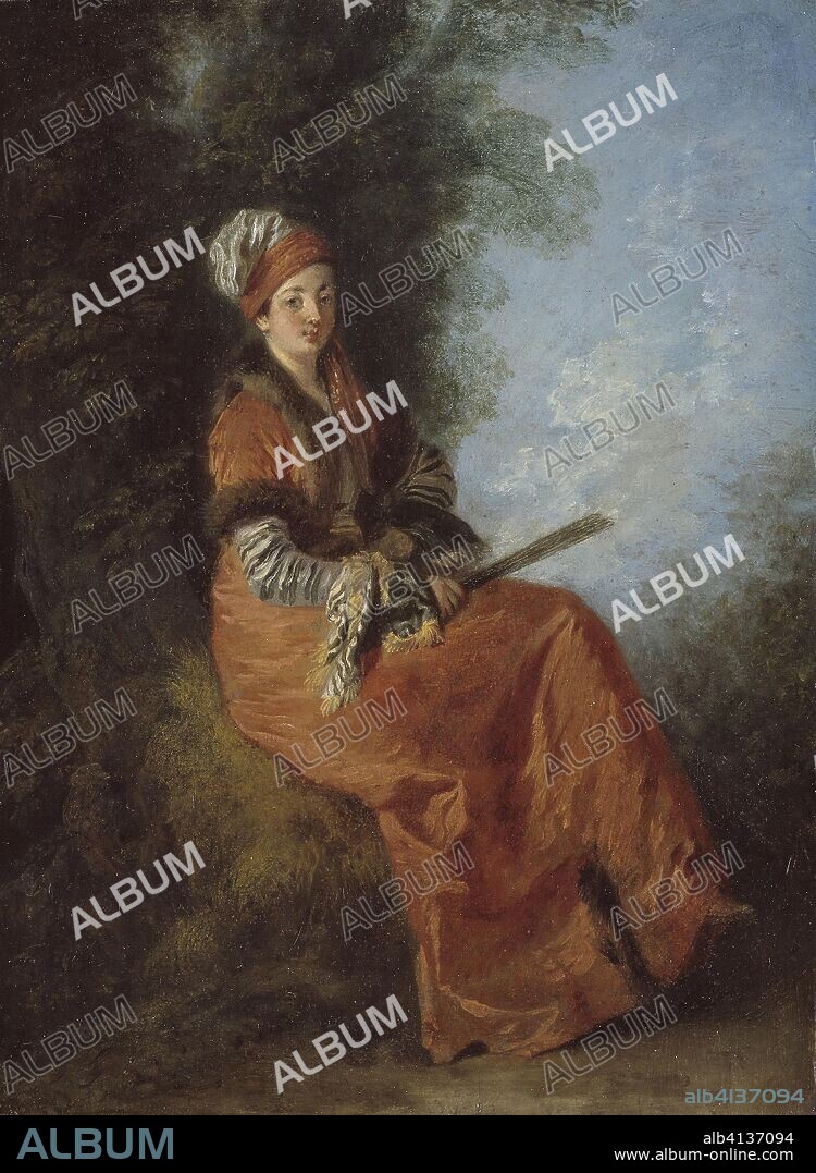 The Dreamer (La Rêveuse). Jean Antoine Watteau; French, 1684-1721. Date: 1712-1714. Dimensions: 9 1/8 × 6 11/16 in. (23.2 × 17 cm). Oil on panel. Origin: France.