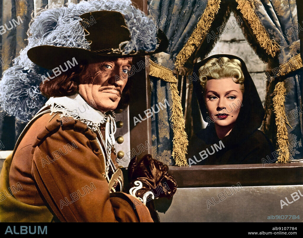 IAN KEITH y LANA TURNER en LOS TRES MOSQUETEROS, 1948 (THE THREE MUSKETEERS), dirigida por GEORGE SIDNEY. Copyright M.G.M.
