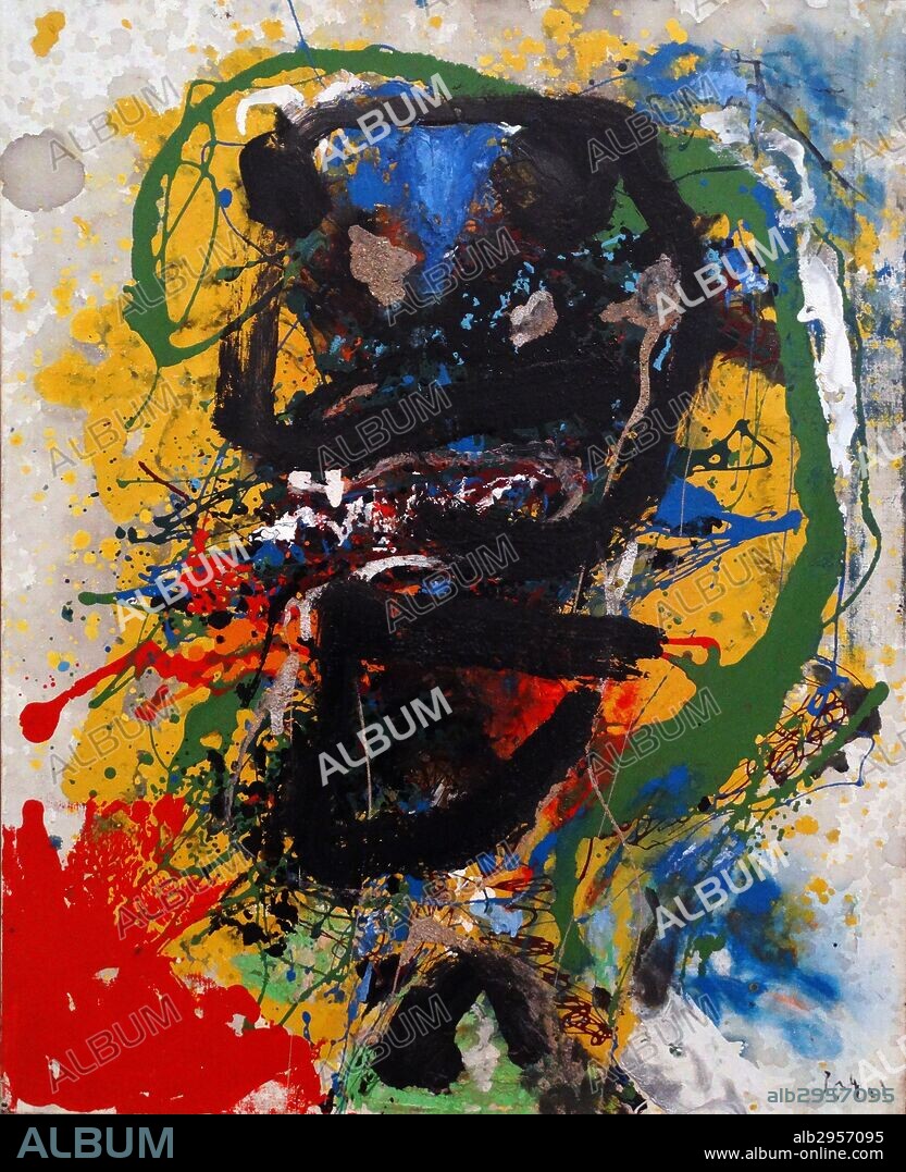 The Traveller from Munich (oil on canvas) by Asger Jorn (1914-1973), a Danish painter, sculptor, ceramic artist and author.