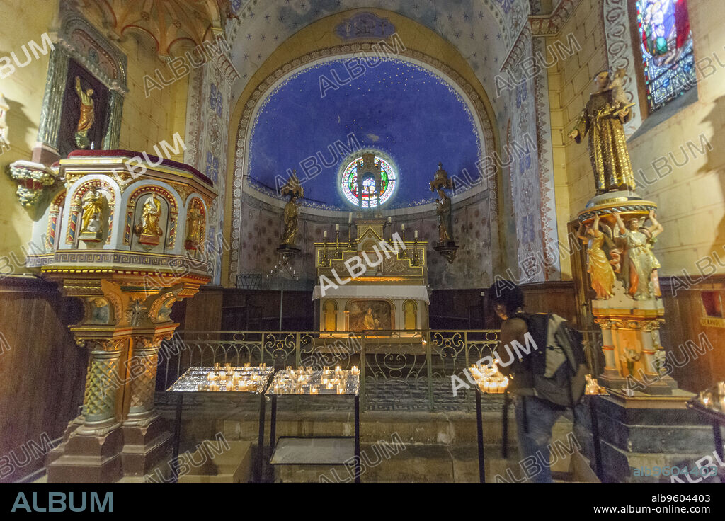 iglesia de Sainte-Marie-Madeleine, Rennes-le-Chateau, departamento del Aude, Languedoc-Roussillon,Francia, europa.