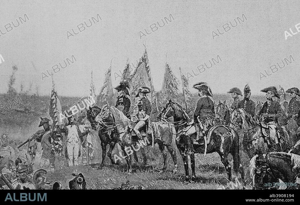 Primera Campaña Italiana de Napoleón (1796-1797). Napoleón I (Ajaccio,1769-Santa Elena,1821). Emperador de los franceses (1804-1815). Napoléon Bonaparte en Italia, 1797. Grabado. Detalle del original de 1883 por Edouard Detaille (1848-1912). En Campagne, por Jules Richard. Obra editada en París en 1885. Biblioteca Histórico Militar de Barcelona. Cataluña. España.