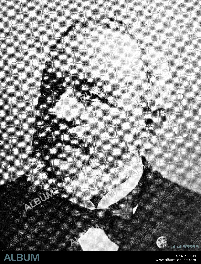 Johannes Konrad Theodor Hassler since 1898 Ritter von Hassler, July 3, 1828- 28 February 1901, a German engineer, company manager and industrial representative, Reproduction of a photo/image from the year 1890, digital improved.