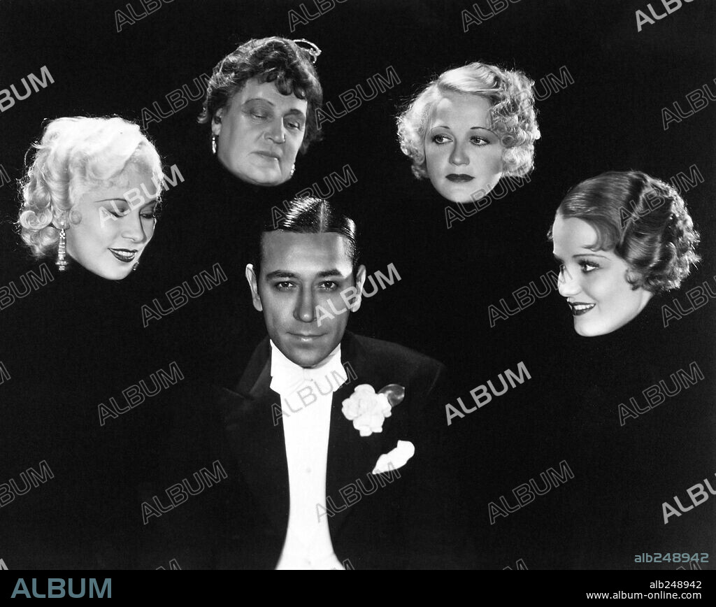 ALISON SKIPWORTH, CONSTANCE CUMMINGS, GEORGE RAFT, MAE WEST and WYNNE GIBSON in NIGHT AFTER NIGHT, 1932, directed by ARCHIE MAYO. Copyright PARAMOUNT PICTURES.