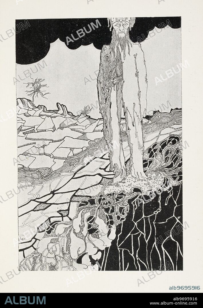 The narrator. Illustration for 'The War of the Worlds'.