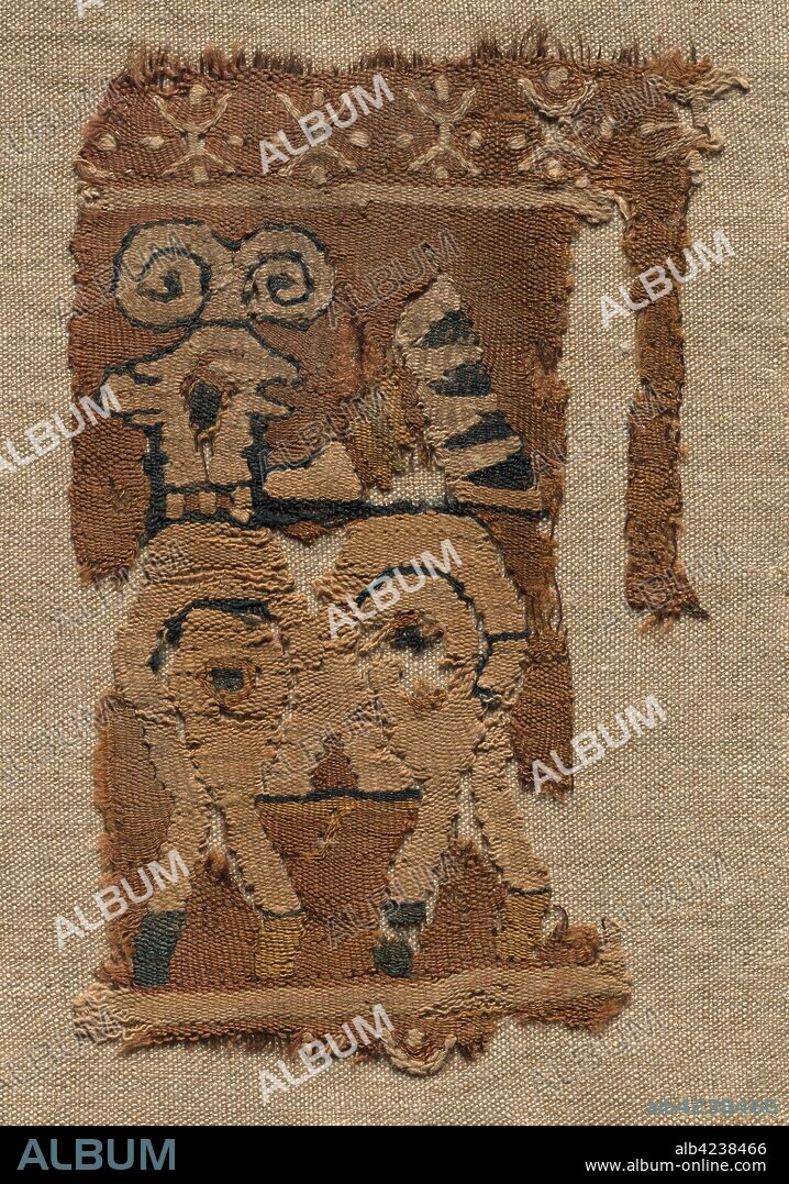 Fragment (from a Garment ?), late 700s - early 800s. Iran or Iraq, early Abbasid period, late 8th - early 9th century A.D.. Tapestry (originally inwoven in tabby ground); goat hair, wool and cotton; overall: 15.3 x 19.7 cm (6 x 7 3/4 in.).