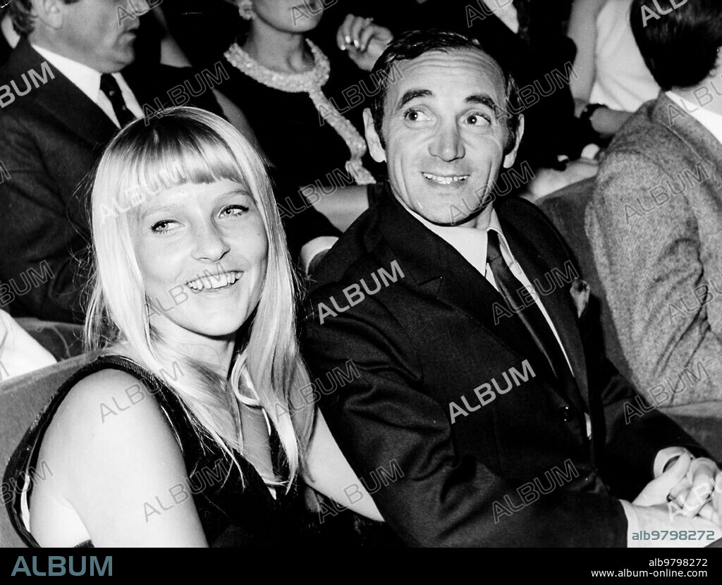 Charles aznavour and wife ulla thorsell, 1967.