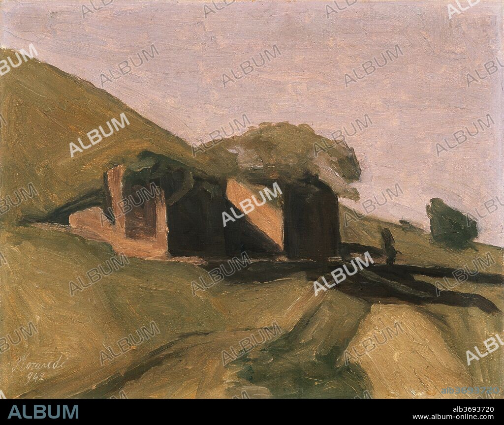 GIORGIO MORANDI. Landscape with a Road.