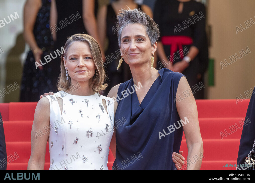 July 6, 2021: Jodie Foster (l) and Alexandra Hedison attend the opening film premiere of 'Annette' during the 74th Annual Cannes Film Festival at Palais des Festivals in Cannes, France, on 06 July 2021. Photo: (Credit Image: © Alec Michael/ZUMA Wire).