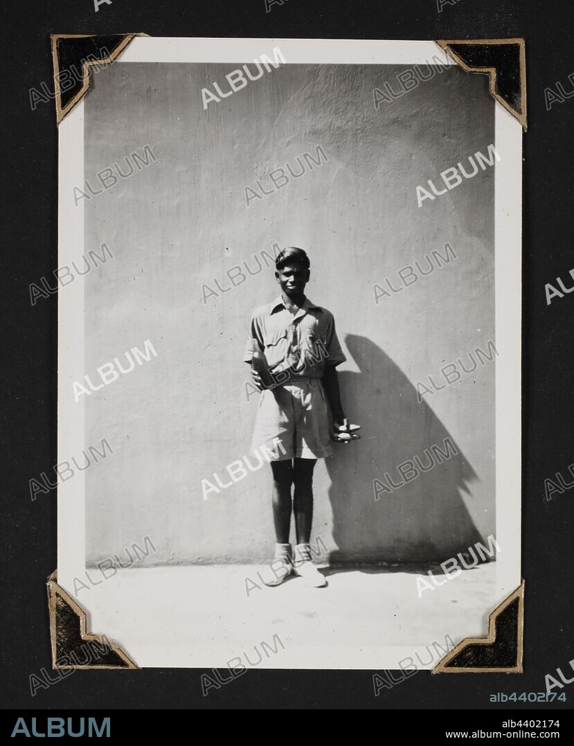 Photograph - 'Gamy Samy', Singapore, 1941, Black and white photograph of a young man. One of 116 photographs in a photographic album held by Pilot Officer Colin Keon-Cohen. These are very good images of life in Singapore with 205 Sqn RAF, then 77 Sqn RAAF, World War II.