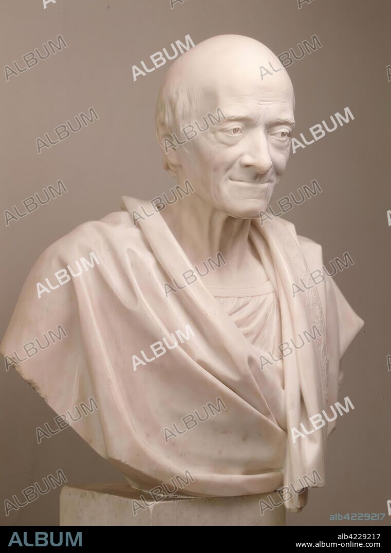 'Portrait of Voltaire in a Toga'. France, 1778. Dimensions: 58 cm.