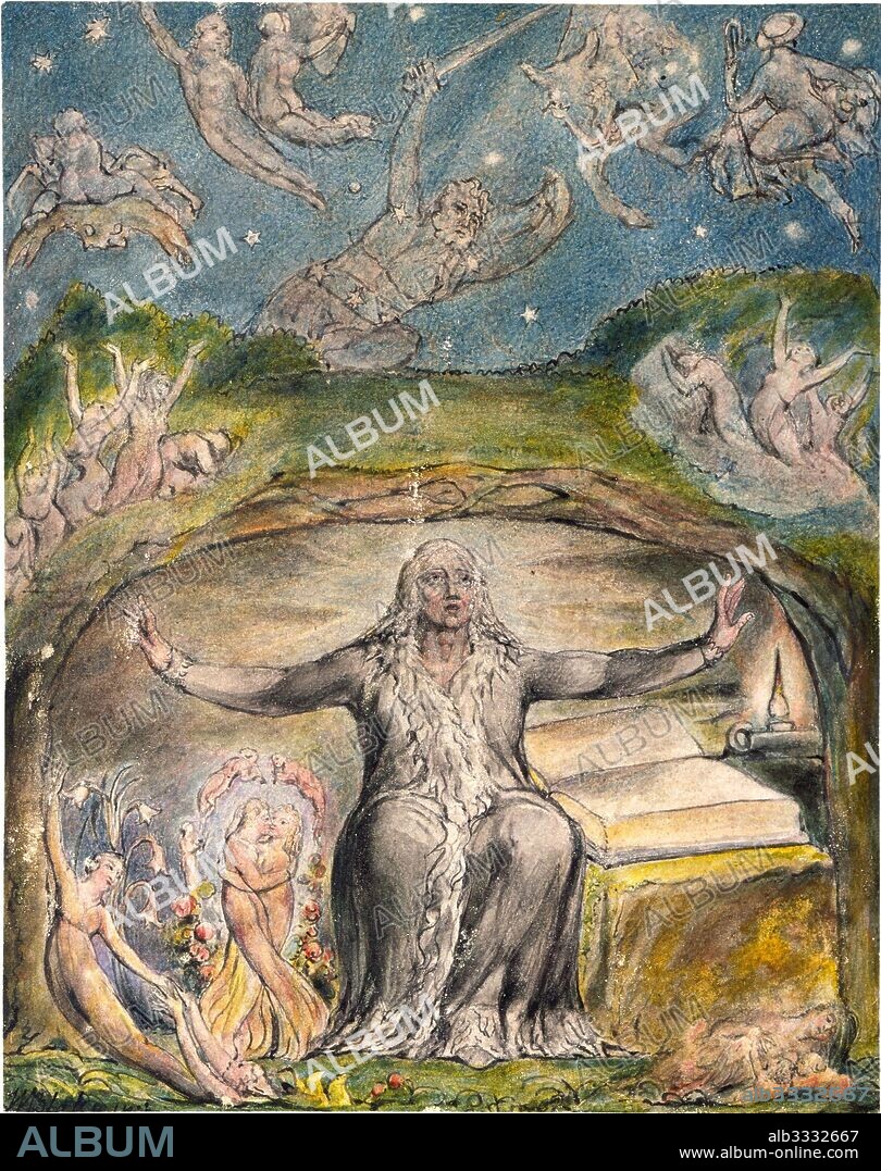 WILLIAM BLAKE. Milton, Old Age (from John Milton's L'Allegro and Il Penseroso).