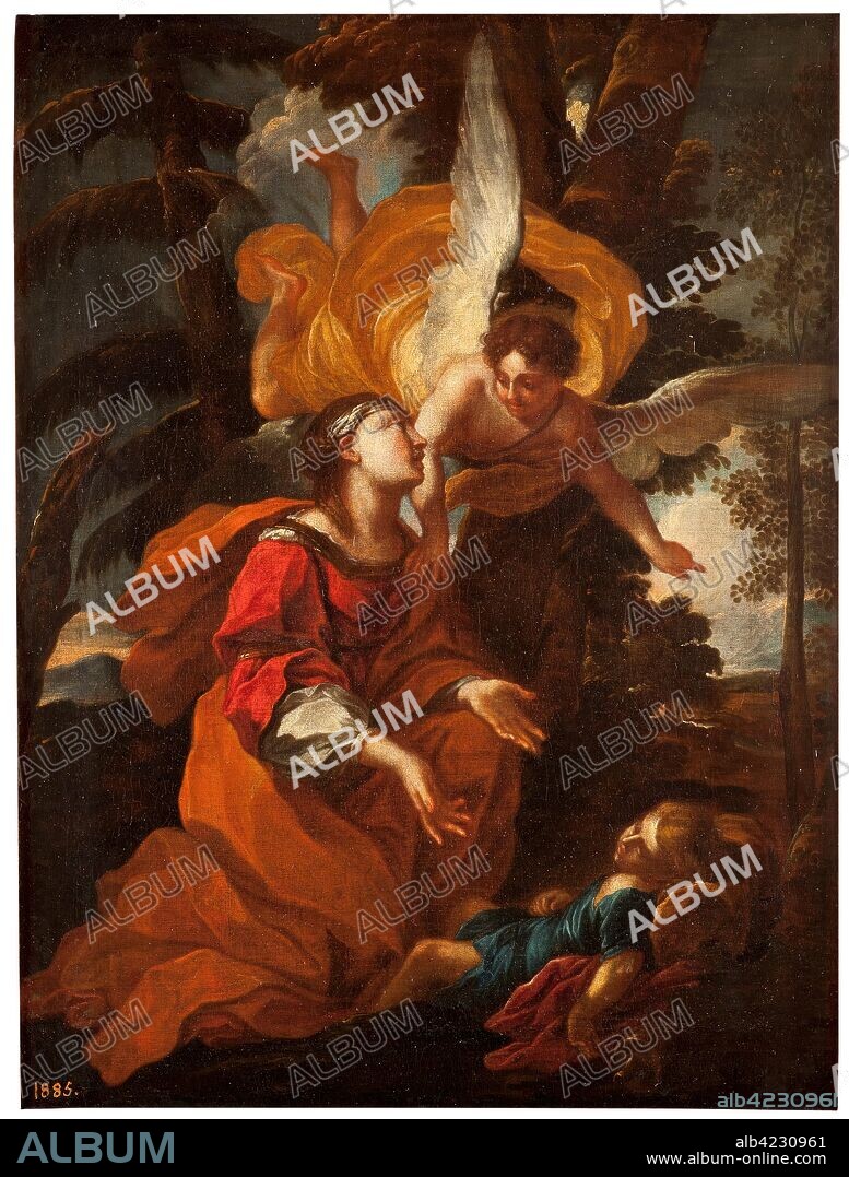 CARLO MARATTA. Carlo Maratti / 'Agar e Ismael'. Principio del siglo XVIII. Óleo sobre lienzo, 59 x 46 cm.