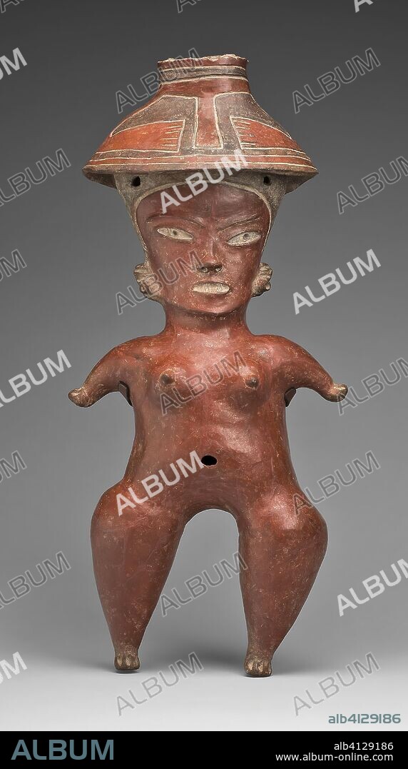 Female Figure. Tlatilco; Tlatilco, Valley of Mexico, Mexico. Date: 500 BC-400 BC. Dimensions: H. 59.7 cm (23 1/2 in.). Ceramic and pigment. Origin: Valley of Mexico.
