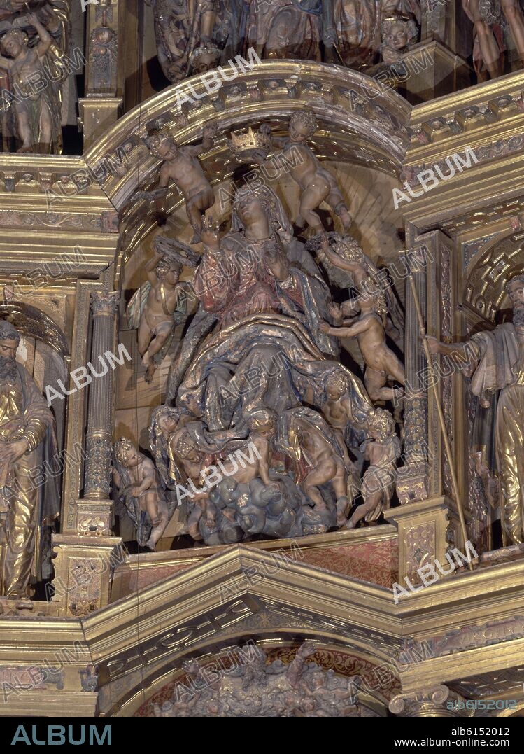 RETABLO MAYOR - 1562/1580 - DORADO Y ESTOFADO EN 1593 - RENACIMIENTO ESPAÑOL - DET ASUNCION.