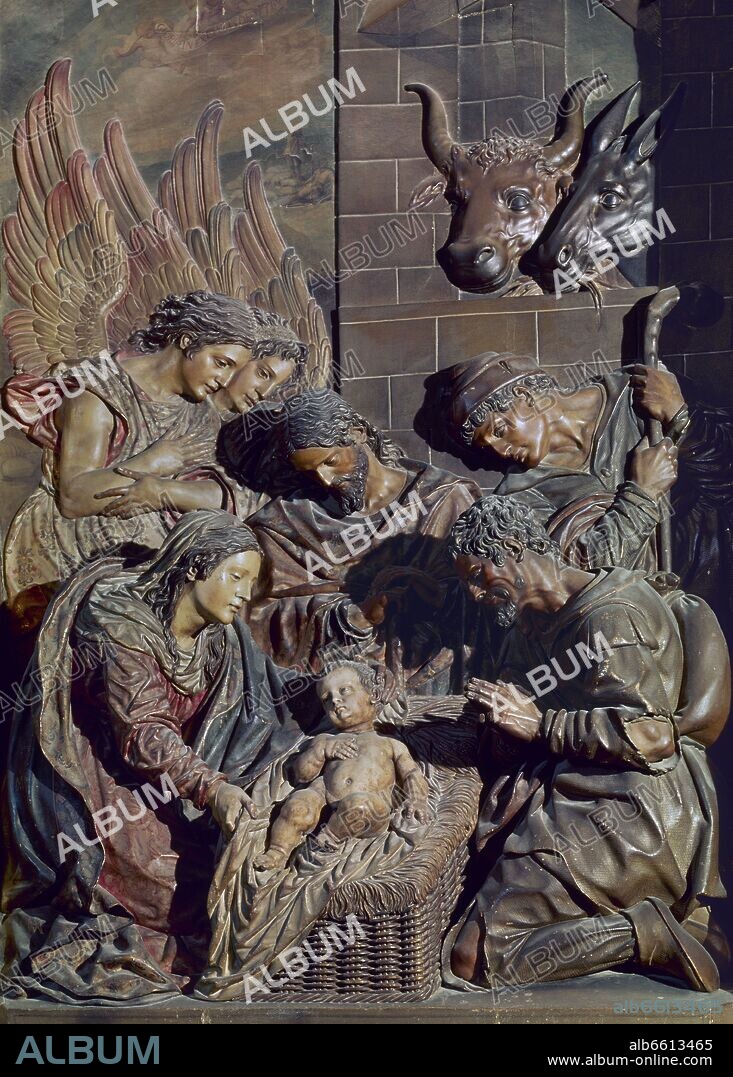 JUAN MARTÍNEZ MONTAÑÉS. DETALLE DEL RETABLO - LA NATIVIDAD - 1609/1613.