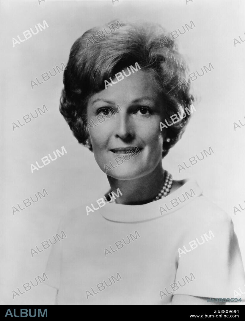 Pat Nixon, undated photograph. Thelma Catherine "Pat" Ryan Nixon (1912-1993) was the wife of Richard Nixon, 37th President of the United States, and was First Lady of the United States from 1969 to 1974. Pat had a strong work ethic and paid for her schooling by working multiple jobs; pharmacy manager, typist, X-ray technician and retail clerk. In 1940, she married lawyer Richard Nixon. He was elected Vice President in the Eisenhower administration, whereupon Pat undertook many missions of goodwill and gained favorable media coverage. She assisted her husband in both his unsuccessful 1960 presidential campaign, and later in his successful presidential campaign of 1968. As First Lady, Pat Nixon promoted a number of charitable causes, including volunteerism. She became the most traveled First Lady in U.S. history, a record unsurpassed for twenty-five years. Her solo trips to Africa and South America gained her recognition as "Madame Ambassador"; she was the first First Lady to enter a combat zone. Her tenure ended when, after being re-elected in a landslide victory in 1972, President Nixon resigned two years later amid the Watergate scandal. She and her husband returned to California, and later moved to New Jersey. Pat suffered two strokes (1976,1983) and was diagnosed with lung cancer in 1992. She died in 1993 aged 81.