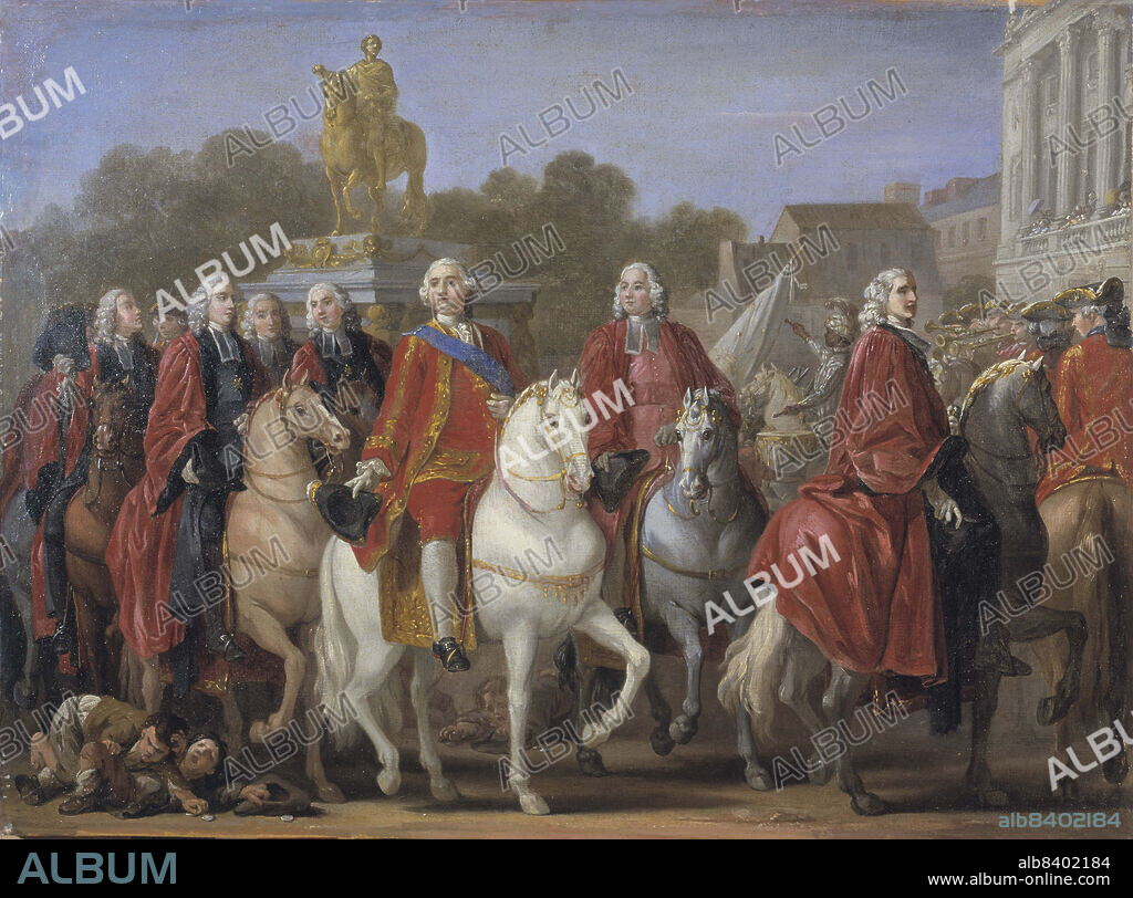 JOSEPH-MARIE VIEN THE ELDER. Inauguration de la statue de Louis XV sur la place du même nom, par le corps de la Ville de Paris, le 20 juin 1763, c1763.