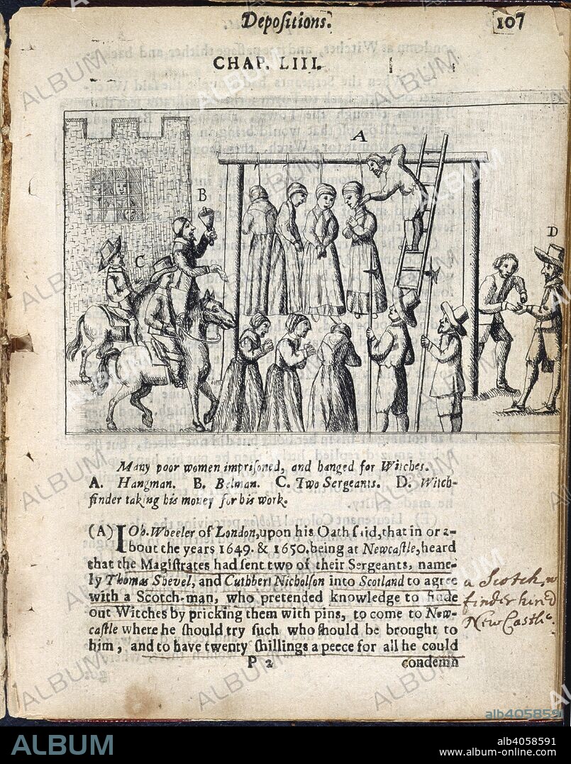 RALPH GARDINER. Hanging of witches. Englands grievance discovered in relation ... London, 1655. Source: 523.b.27, 107. Language: English.