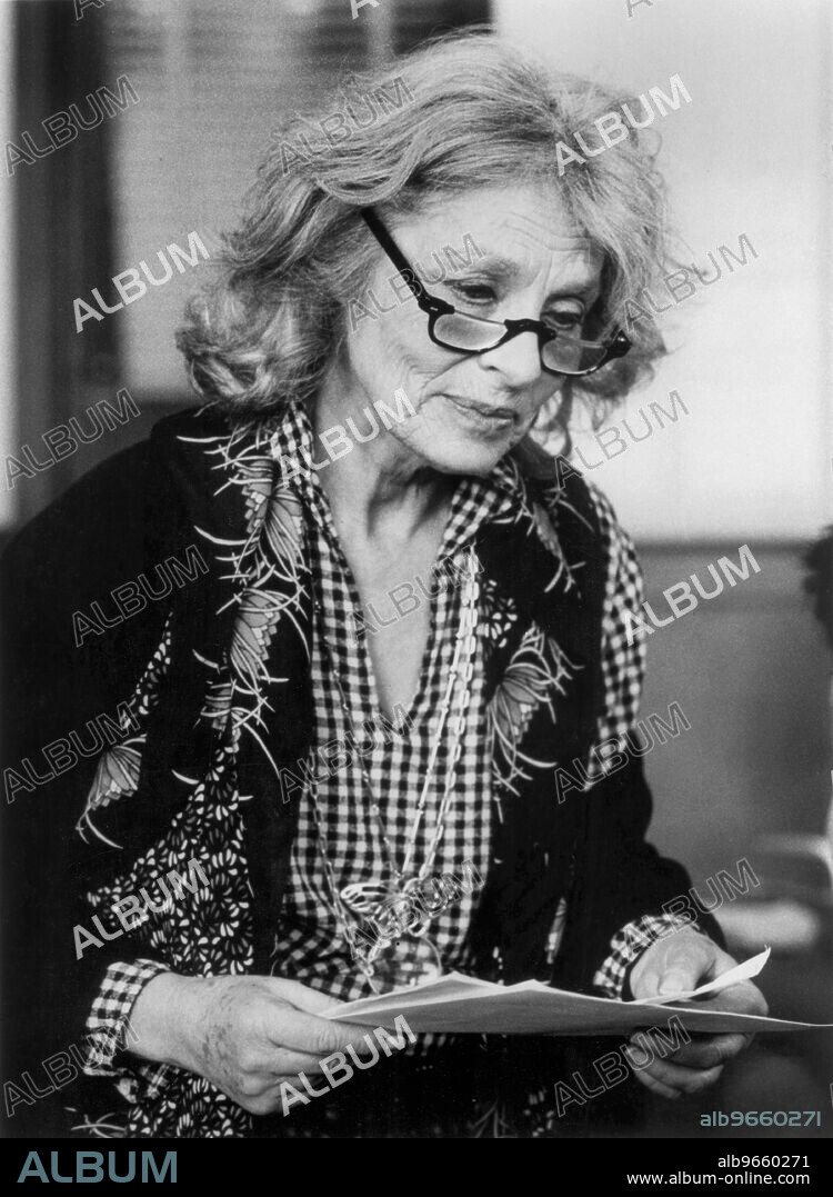 Viveca Lindfors, on-set of the Film, "The Sure Thing", Embassy Pictures, 1985.