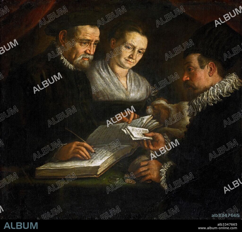 LEANDRO BASSANO. The money-changer Orazio Lago, his wife and a client.