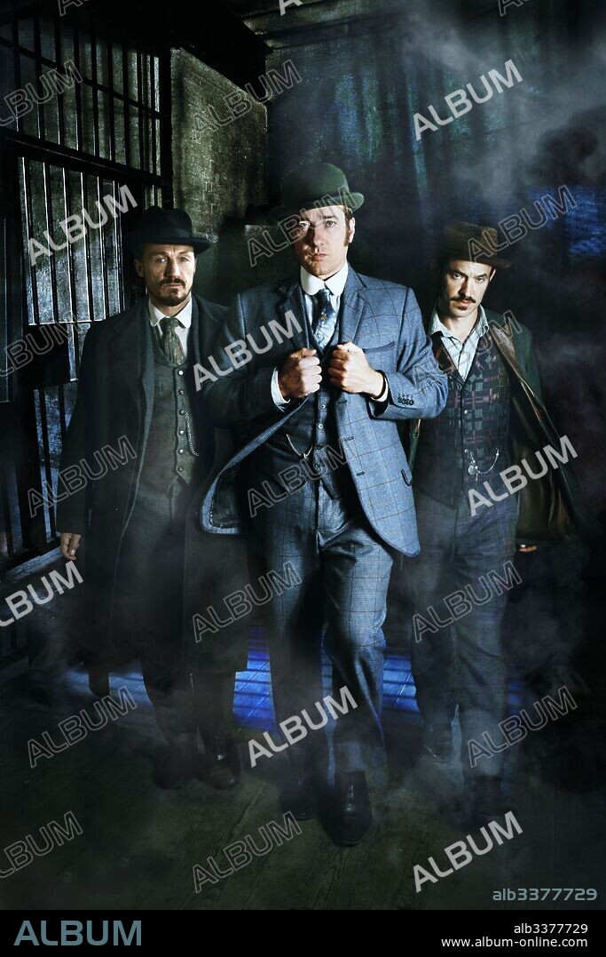 ADAM ROTHENBERG, JEROME FLYNN and MATTHEW MACFADYEN in RIPPER STREET, 2012, directed by ANDY WILSON, ANTHONY BYRNE and TOM SHANKLAND. Copyright BRITISH BROADCASTING CORPORATION (bbc).