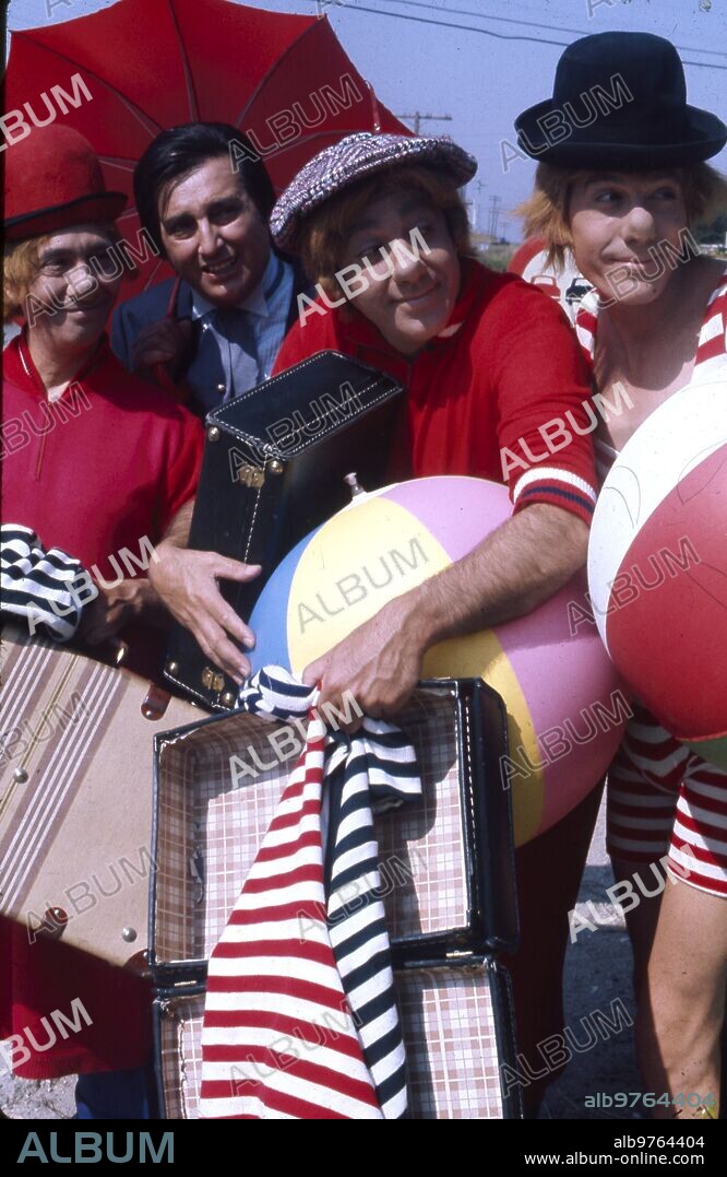 1975. An image of the TV clowns, Gaby, Fofó, Miliki and Fofito.