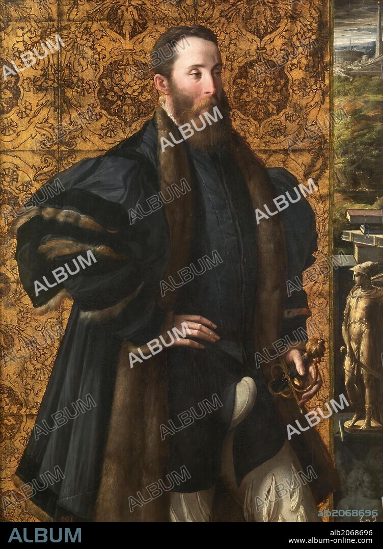 Girolamo Francesco Maria Mazzola Parmigianino / 'Pedro María Rossi, conde de San Segundo', 1535-1538, Escuela Italiana, Óleo sobre Tabla, 133 cm x 98 cm, P00279.