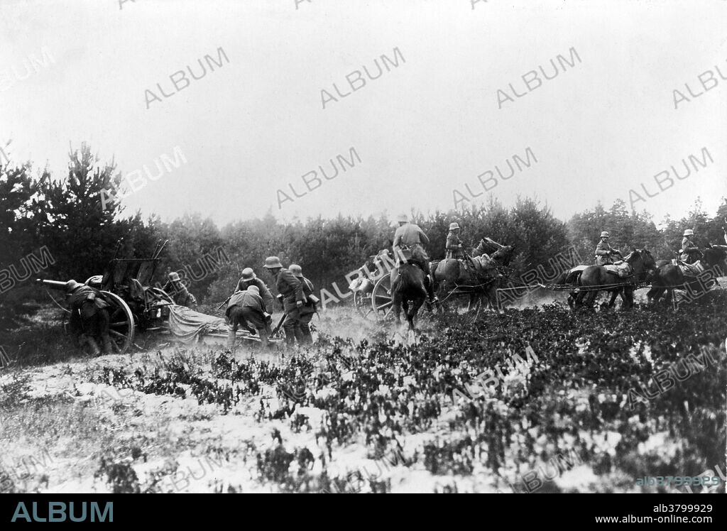 German soldiers firing(unidentified) artillery gun while other soldiers on horseback move a wagon. Horse artillery was a type of light, fast-moving and fast-firing artillery which provided highly mobile fire support to European and American armies (especially to cavalry units) from the 17th to the early 20th century. As technology advanced and the firepower of infantry and foot artillery increased, the role of cavalry, and thus the horse artillery, began to decline.