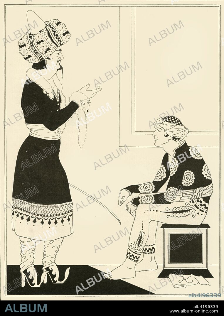 If Thou Wilt Listen To Advice....', 1928. Illustration originally published in "Tales from the Gulistan" [or Rose Garden of the Sheik Sa'di of Shiraz] by Sir Richard Burton, [Philip Allan]. From "The Bookman - Special Christmas Number 1928". [Hodder & Stoughton Ltd, London, 1928].