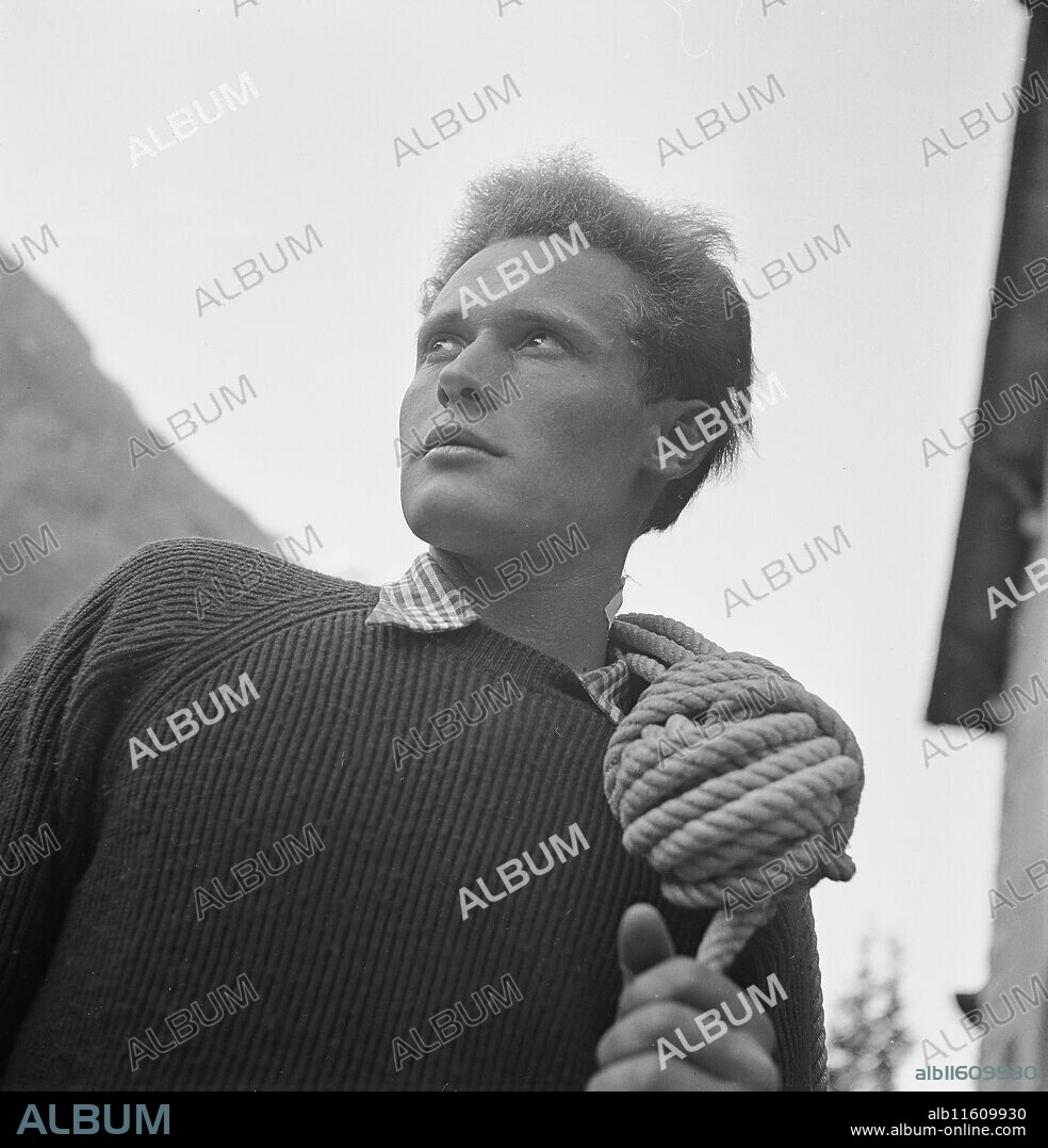 Mountain guide Erwin Aufdenblatten, Zermatt ca. 1950.
