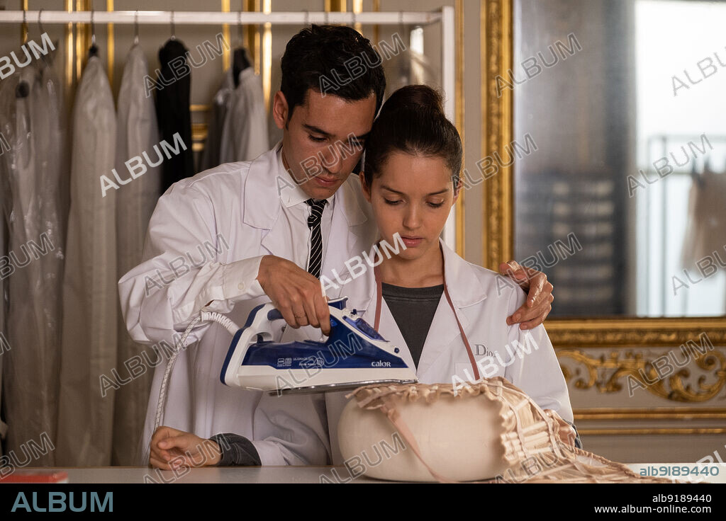 ADAM BESSA and LINA KHOUDRI in HAUTE COUTURE, 2021, directed by SYLVIE OHAYON. Copyright Les Films Du Premier.