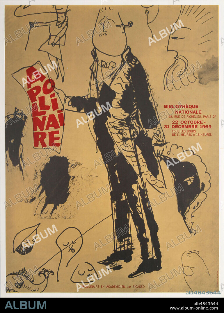 PABLO PICASSO. Guillaume Apollinaire. Bibliothèque nationale de France.