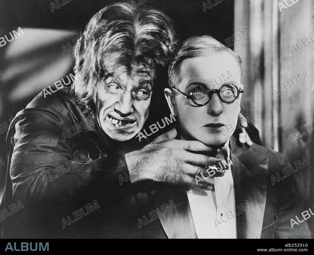 CREIGHTON HALE and SHELDON LEWIS in SEVEN FOOTPRINTS TO SATAN, 1929, directed by BENJAMIN CHRISTENSEN. Copyright FIRST NATIONAL.