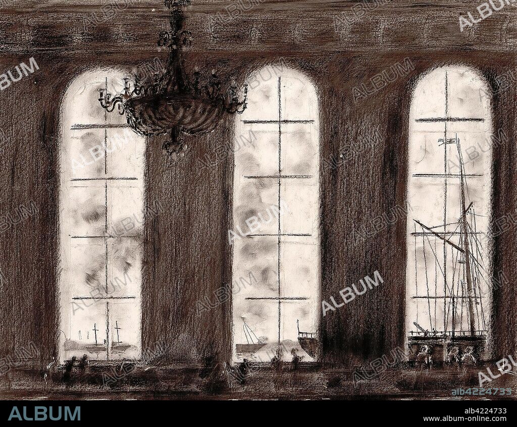 ALEXANDER NIKOLSKY. 'Classroom'. USSR, 1941. Dimensions: 27,1x34,7 cm.