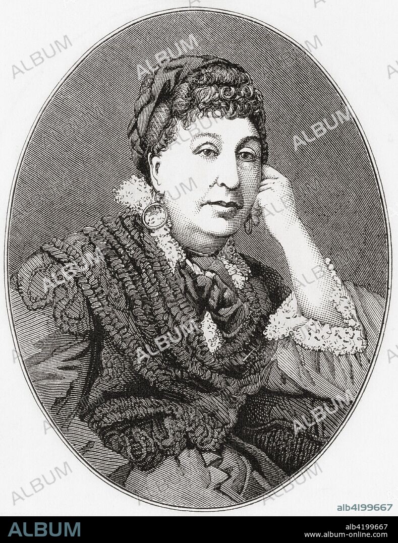 Amantine Lucile Aurore Dupin, 1804 -1876, aka George Sand.  French novelist and memoirist.  From Ward and Lock's Illustrated History of the World, published c.1882.