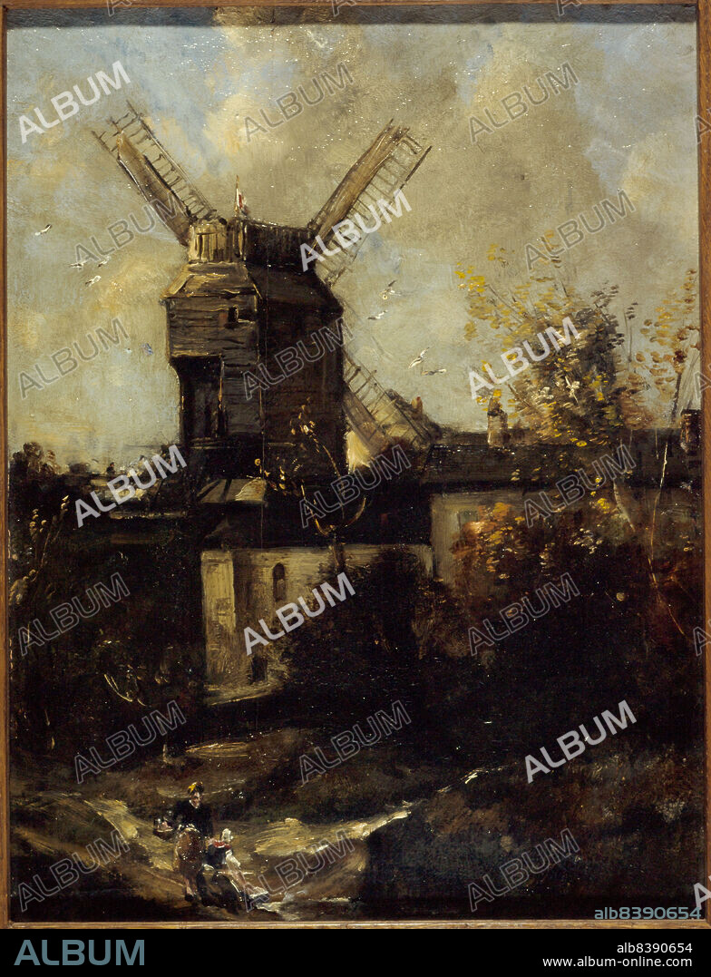 ANTOINE VOLLON. Le moulin de la Galette, à Montmartre, 1861.