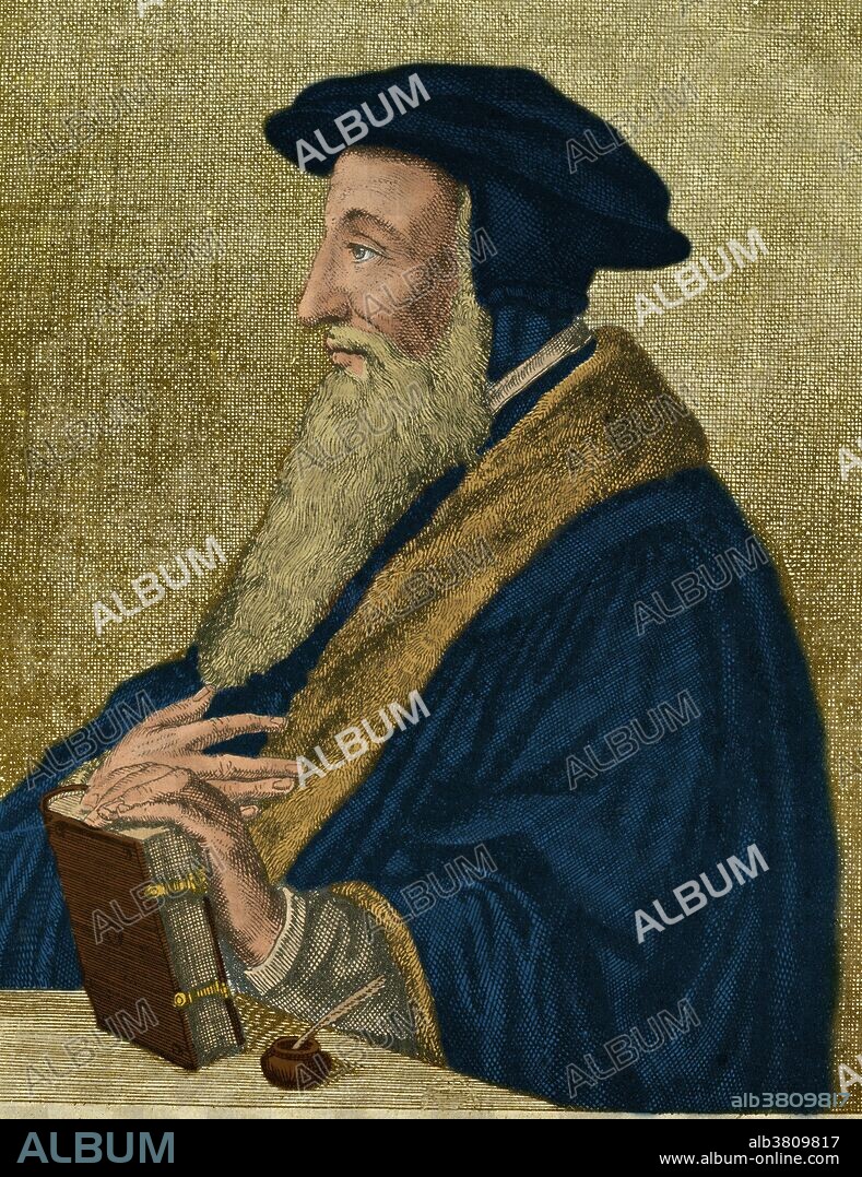John Calvin (Jean Cauvin) (1509-1564) was an influential French theologian and pastor during the Protestant Reformation and the principal figure in the development of the system of Christian theology later called Calvinism. Originally trained as a humanist lawyer, he broke from the Roman Catholic Church around 1530. After religious tensions provoked a violent uprising against Protestants in France, Calvin fled to Basel, Switzerland, where he published the first edition of his seminal work Institutes of the Christian Religion in 1536. Calvin was influenced by the Augustinian tradition, which led him to expound the doctrine of predestination and the absolute sovereignty of God in salvation of the human soul from death and eternal damnation. Calvin's writing provided the seeds for the branch of theology that bears his name. The Reformed and Presbyterian churches, which look to Calvin as a chief expositor of their beliefs, have spread throughout the world.