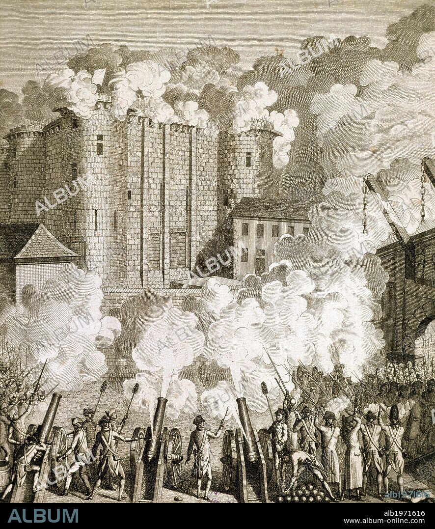 The first attack of the Bastille, July 14, 1789. French Revolution, France, 18th century.