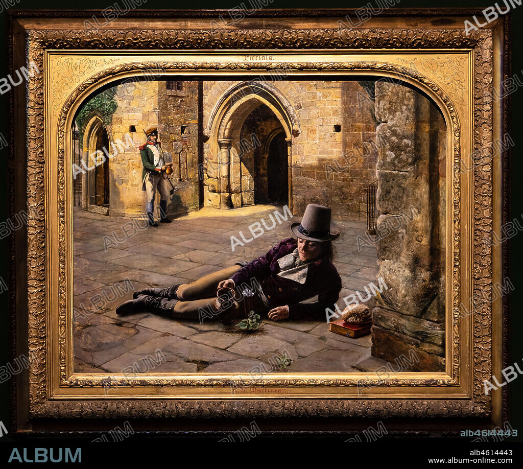 "Picciola" (1853) by Robert Braithwaite Martineau (1826 - 1869); oil painting on canvas.